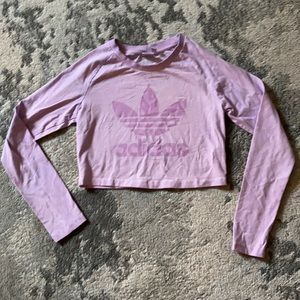 Light purple long sleeved Adidas crop top